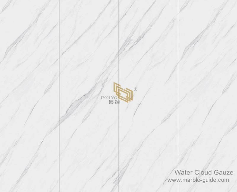 Water cloud gauze sintered stone 33° soft polished endmatch