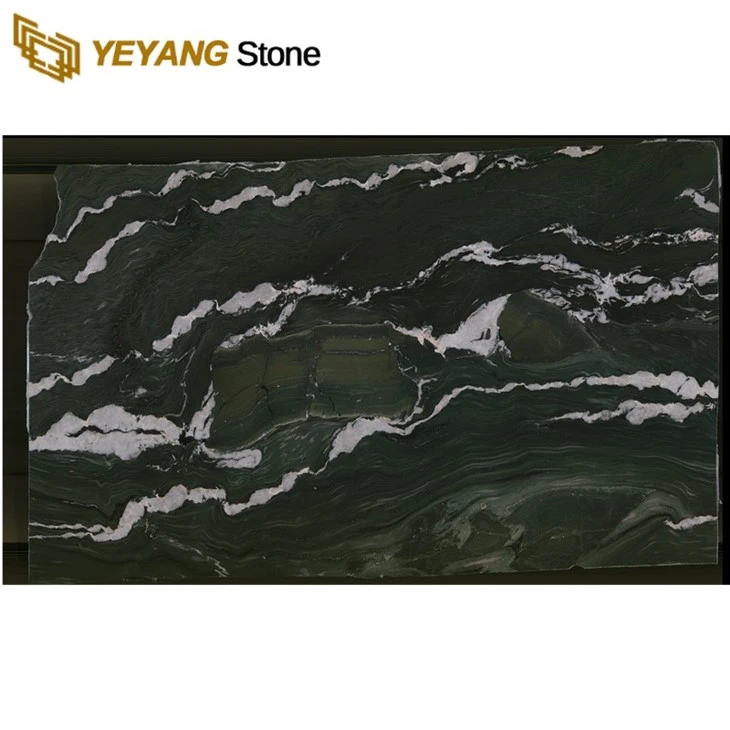 Jasper Green Marble Gljáandi Stórar hellur fyrir heildsöluverð