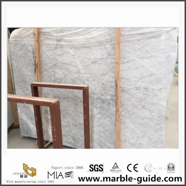 Best White Marble Material / Carrara White Marble Slabs For Tiles