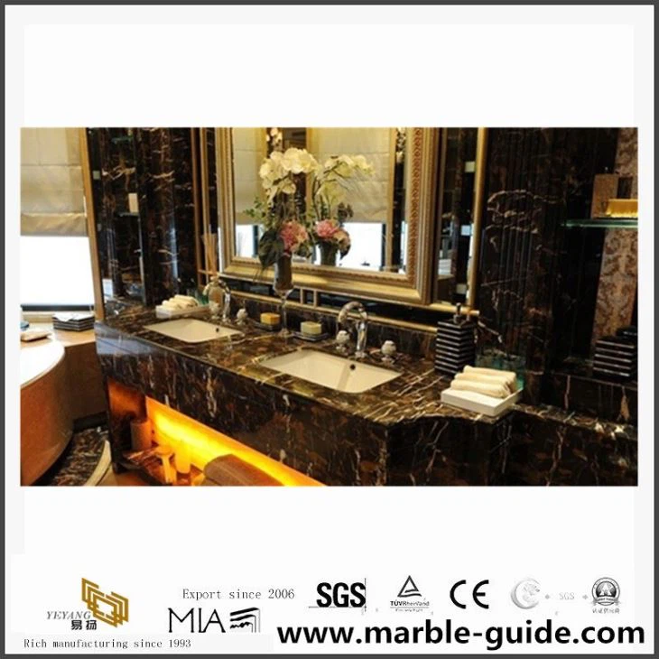 China Athen Portoro Marble Slab For Floor Tiles Building Material