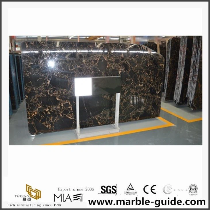 China Athen Portoro Marble Slab For Floor Tiles Building Material