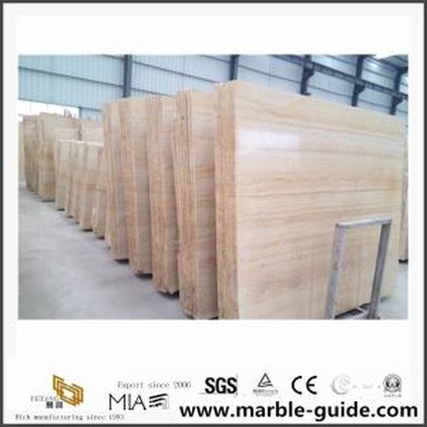 Kína ódýr verð gul tré marmaraplötur