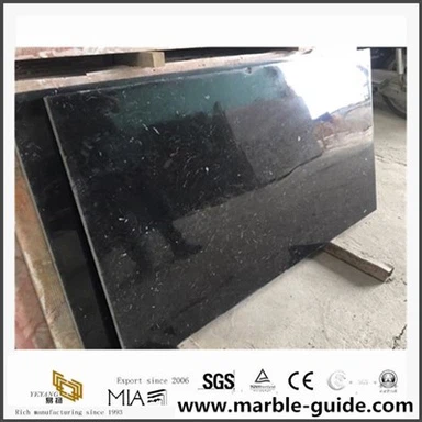China Quarry Block Vietnam Black Marble Slabs fyrir flísar og toppar með ódýrt verð
