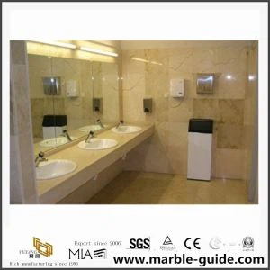 Crema Marfil Vanity Top, Beige Marble Bathroom