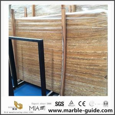 Náttúrulegt ódýrt kínverskt gult travertínplata fyrir gólfflísar