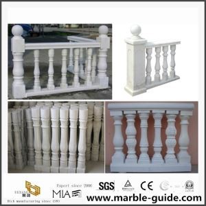 Hvítur Marble Stone Baluster Marble Railing Pedestal Designs