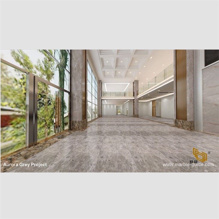 Aurora Gray Marble Floor Design