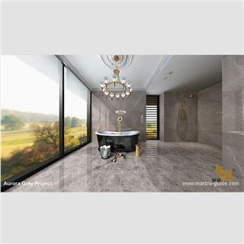 Aurora Gray Marble Floor Design